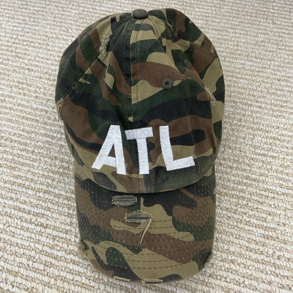 ATL Baseball Cap - Distressed Camo